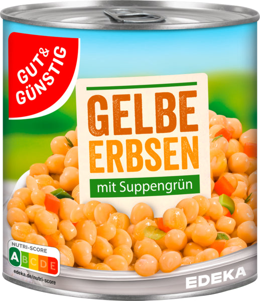 GUT&GÜNSTIG Gelbe Erbsen mit Suppengrün 800g foodpipe [Lebensmittel-Lieferservice Rostock]