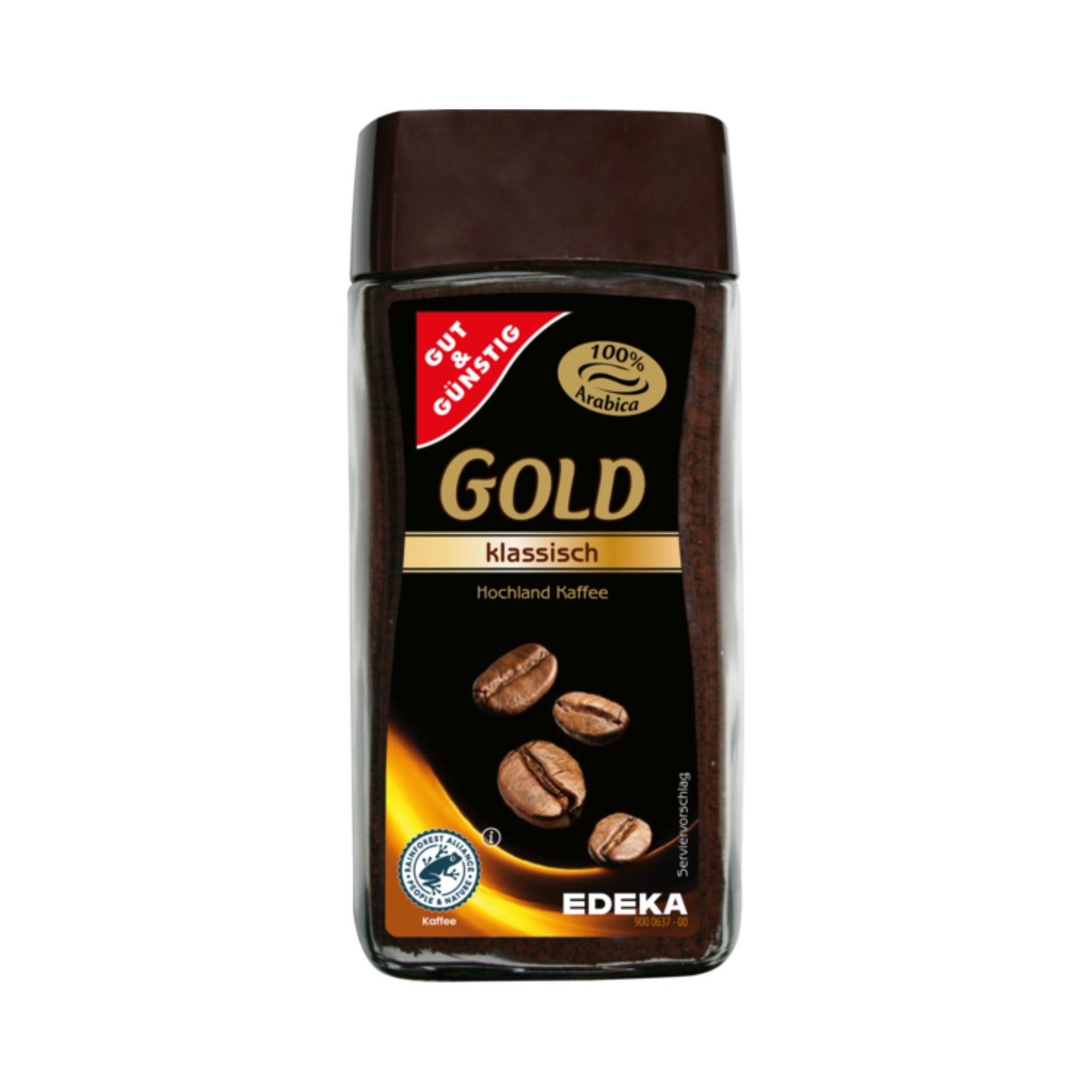 GUT&GÜNSTIG Gold löslicher Bohnenkaffee 100g foodpipe [Lebensmittel-Lieferservice Rostock]