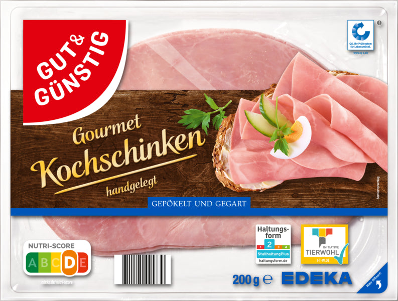 GUT&GÜNSTIG Gourmet Kochschinken 200g QS ITW foodpipe [Lebensmittel-Lieferservice Rostock]