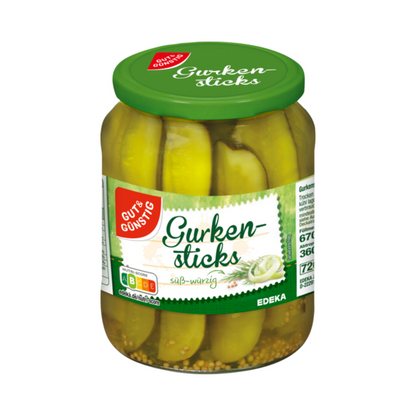 GUT&GÜNSTIG Gurkensticks 670g foodpipe [Lebensmittel-Lieferservice Rostock]