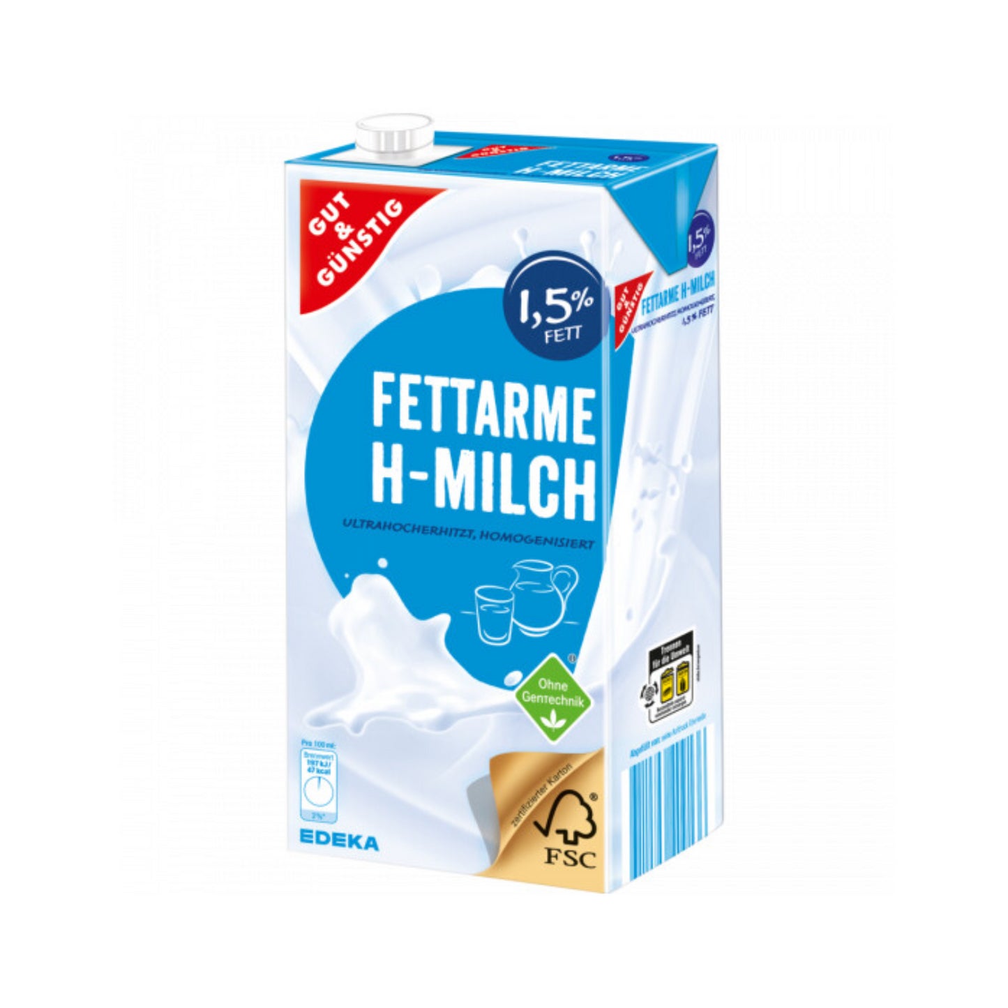 GUT&GÜNSTIG H-Milch 1,5% 1l VLOG foodpipe [Lebensmittel-Lieferservice Rostock]