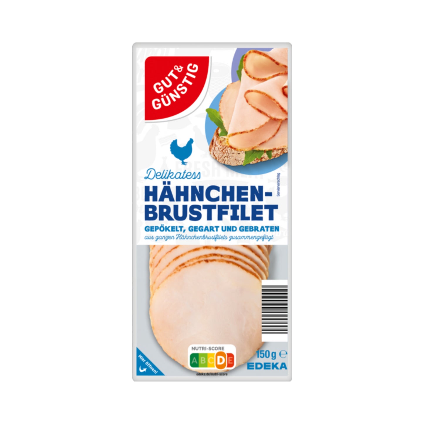 GUT&GÜNSTIG Hähnchenbrustfilet 150g QS ITW foodpipe [Lebensmittel-Lieferservice Rostock]