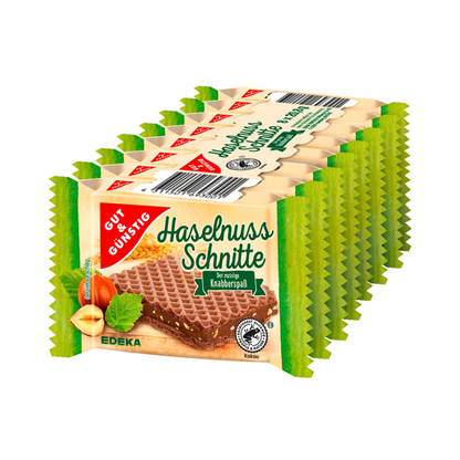 GUT&GÜNSTIG Haselnuss-Schnitte 8x20,8g foodpipe [Lebensmittel-Lieferservice Rostock]
