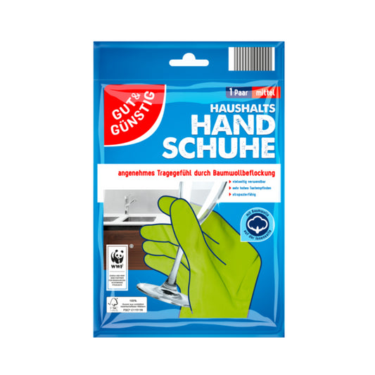 GUT&GÜNSTIG Haushaltshandschuhe Gr.M foodpipe [Lebensmittel-Lieferservice Rostock]