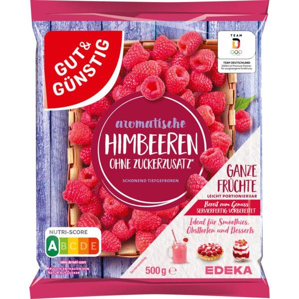 GUT&GÜNSTIG Himbeeren 500g foodpipe [Lebensmittel-Lieferservice Rostock]