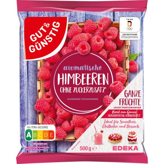 GUT&GÜNSTIG Himbeeren 500g foodpipe [Lebensmittel-Lieferservice Rostock]