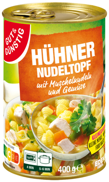 GUT&GÜNSTIG Hühnernudeltopf Kleiner Kauf 400g foodpipe Rostock [Lebensmittel-Lieferservice Rostock]