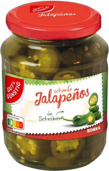 GUT&GÜNSTIG Jalapeno in Scheiben 340g foodpipe [Lebensmittel-Lieferservice Rostock]