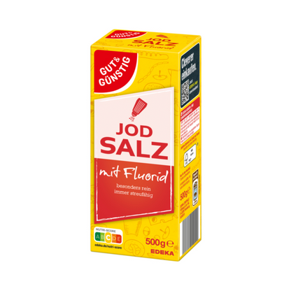 GUT&GÜNSTIG Jodsalz mit Fluorid 500g foodpipe [Lebensmittel-Lieferservice Rostock]