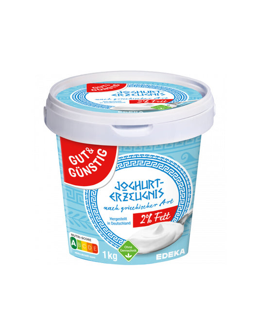 GUT&GÜNSTIG Joghurt-Erzeugnis nach griechischer Art 2% 1kg VLOG foodpipe [Lebensmittel-Lieferservice Rostock]