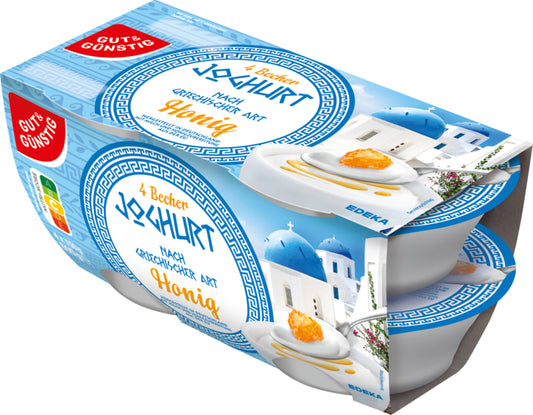 GUT&GÜNSTIG Joghurt nach griechischer Art Honig 4x150g foodpipe [Lebensmittel-Lieferservice Rostock]