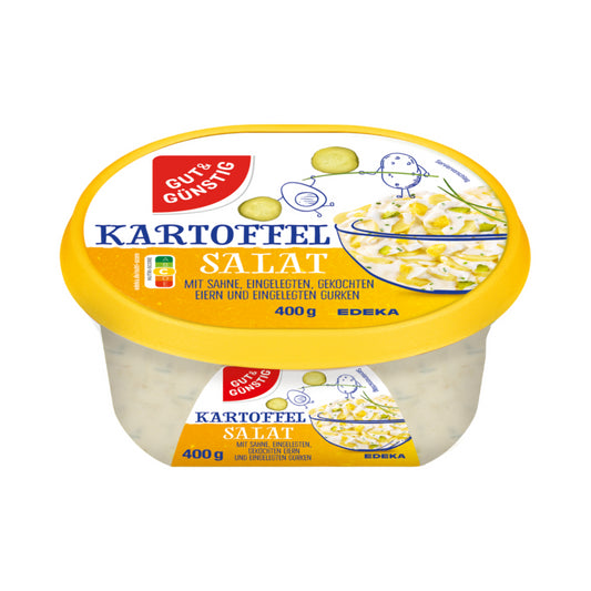 GUT&GÜNSTIG Kartoffelsalat mit Sahne, Ei und eingelegten Gurken 400g foodpipe [Lebensmittel-Lieferservice Rostock]