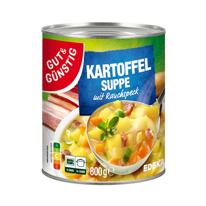 GUT&GÜNSTIG Kartoffelsuppe mit Rauchspeck 800g foodpipe [Lebensmittel-Lieferservice Rostock]