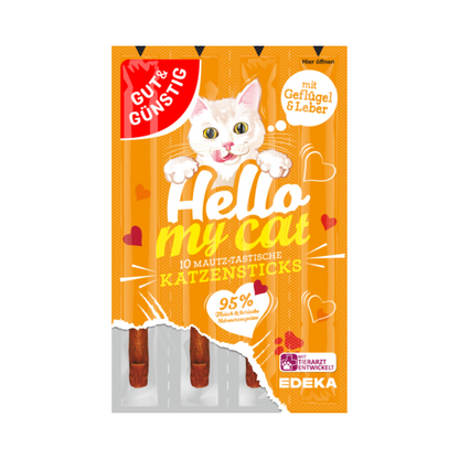 GUT&GÜNSTIG Katzensticks Geflügel & Leber 10x5g foodpipe [Lebensmittel-Lieferservice Rostock]