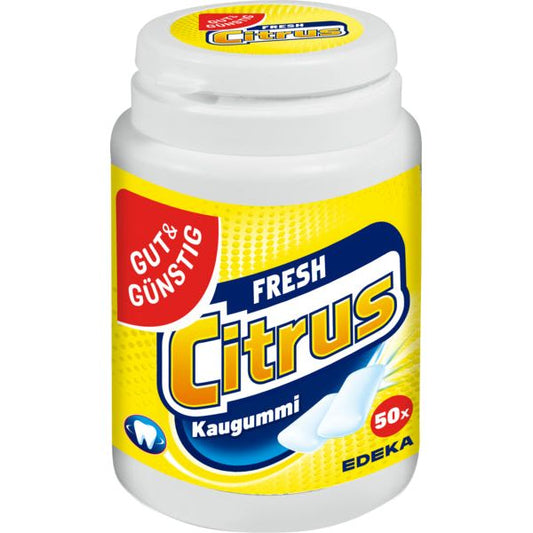 GUT&GÜNSTIG Kaugummi White Citrus Dose 50ST foodpipe [Lebensmittel-Lieferservice Rostock]