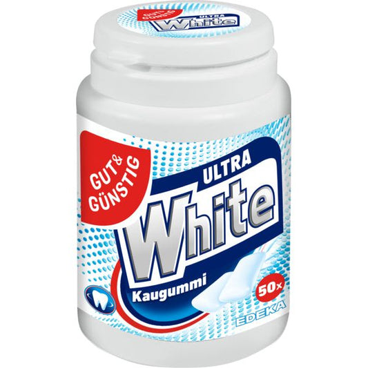 GUT&GÜNSTIG Kaugummi White zuckerfrei 50ST 70,5g foodpipe [Lebensmittel-Lieferservice Rostock]