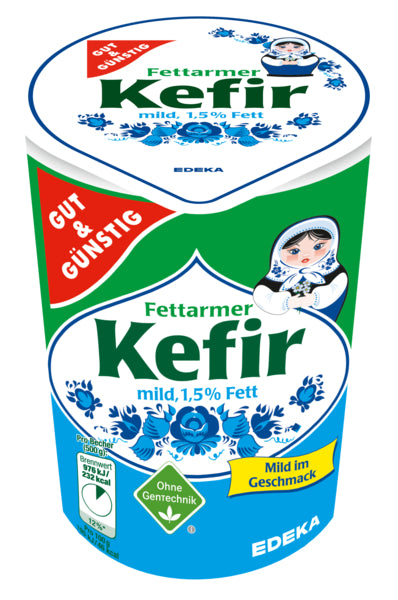 GUT&GÜNSTIG Kefir mild 1,5% Fett 500g VLOG foodpipe [Lebensmittel-Lieferservice Rostock]