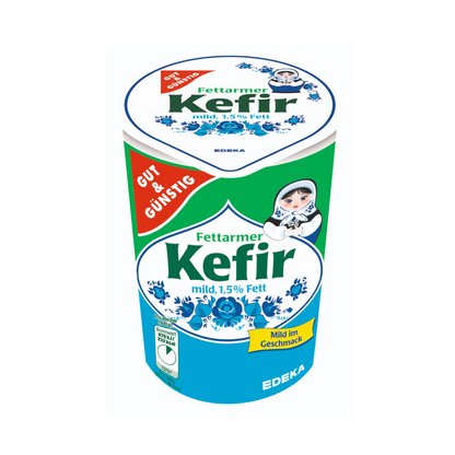 GUT&GÜNSTIG Kefir mild 1,5% Fett 500g VLOG foodpipe [Lebensmittel-Lieferservice Rostock]