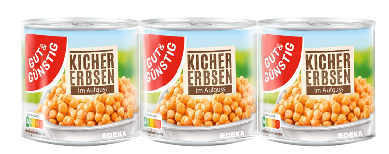 GUT&GÜNSTIG Kichererbsen 3x200g foodpipe [Lebensmittel-Lieferservice Rostock]