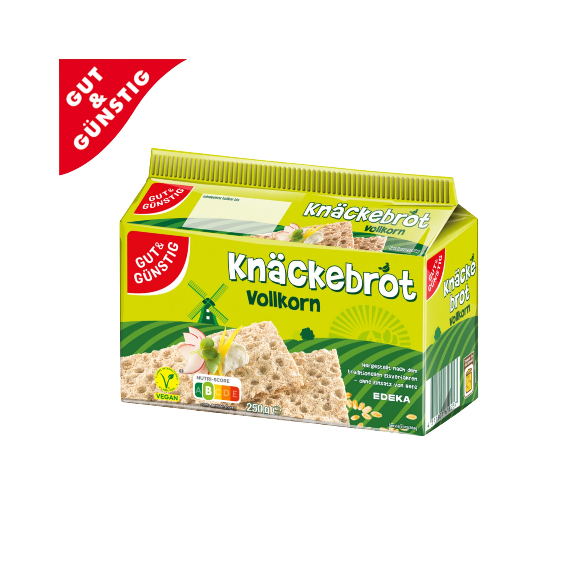 GUT&GÜNSTIG Knäckebrot Vollkorn 250g foodpipe [Lebensmittel-Lieferservice Rostock]