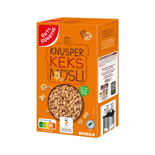 GUT&GÜNSTIG Knusper Müsli Schoko&Keks 600g foodpipe [Lebensmittel-Lieferservice Rostock]