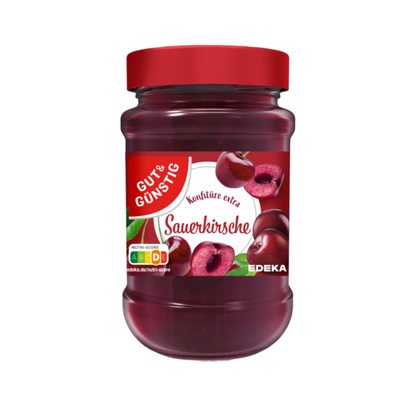 GUT&GÜNSTIG Konfitüre Sauerkirsche 450g foodpipe Rostock [Lebensmittel-Lieferservice Rostock]