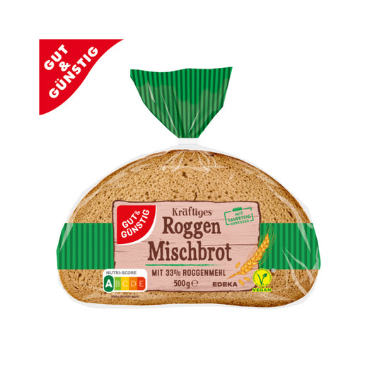 GUT&GÜNSTIG Kräftiges Roggenmischbrot 500g foodpipe [Lebensmittel-Lieferservice Rostock]