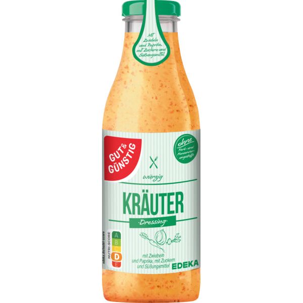 GUT&GÜNSTIG Kräuter Dressing 500ml foodpipe [Lebensmittel-Lieferservice Rostock]