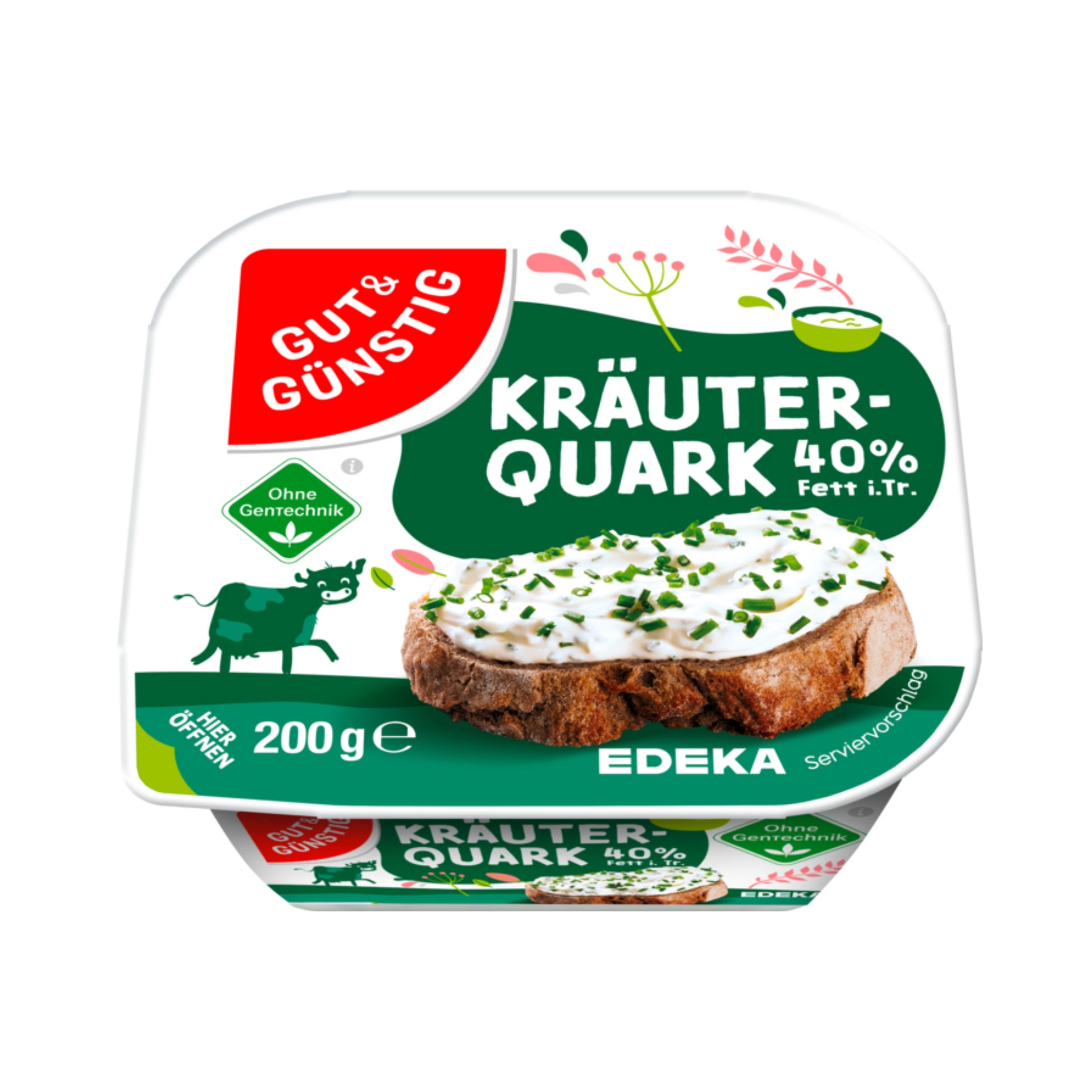 GUT&GÜNSTIG Kräuterquark 40% 200g VLOG foodpipe [Lebensmittel-Lieferservice Rostock]