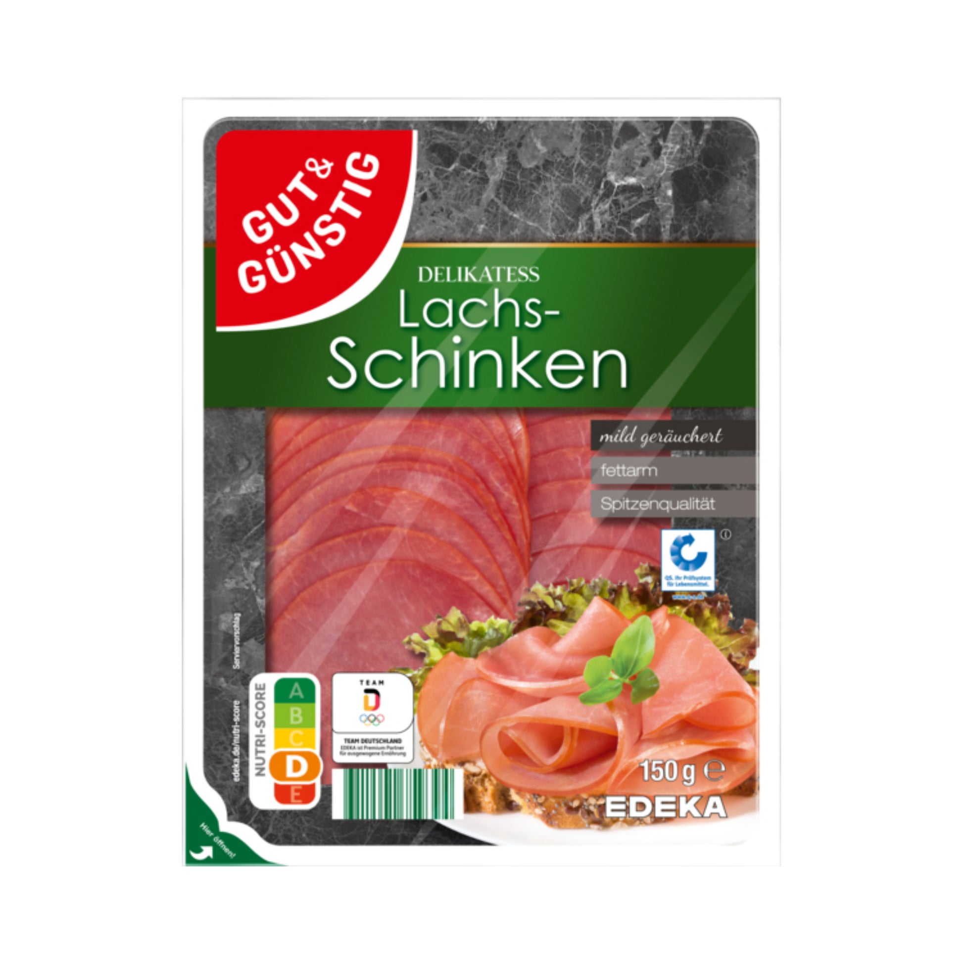 GUT&GÜNSTIG Lachsschinken 150g QS foodpipe [Lebensmittel-Lieferservice Rostock]