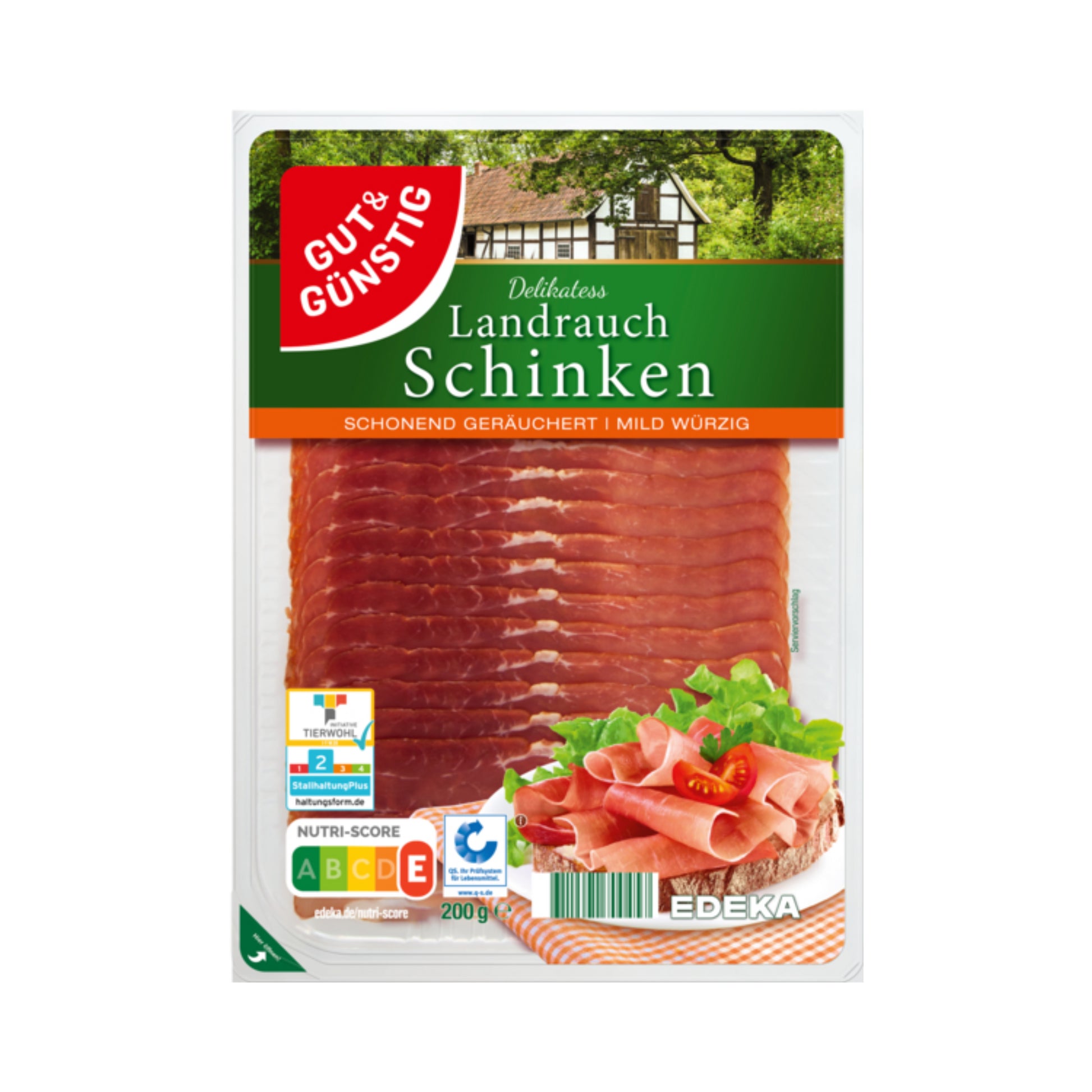 GUT&GÜNSTIG Landrauchschinken 200g QS ITW foodpipe [Lebensmittel-Lieferservice Rostock]