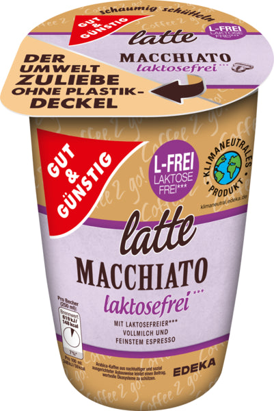 GUT&GÜNSTIG Latte Macchiato laktosefrei 250ml VLOG foodpipe [Lebensmittel-Lieferservice Rostock]