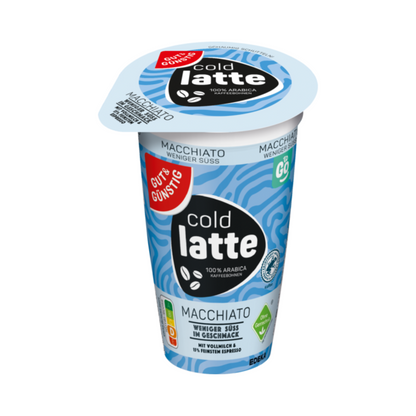 GUT&GÜNSTIG Latte Macchiato weniger süß 250ml VLOG foodpipe [Lebensmittel-Lieferservice Rostock]