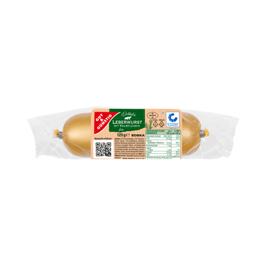 GUT&GÜNSTIG Leberwurst mit Kalbfleisch 125g QS foodpipe [Lebensmittel-Lieferservice Rostock]