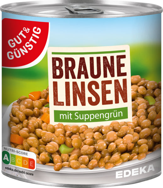 GUT&GÜNSTIG Linsen mit Suppengrün 800g foodpipe [Lebensmittel-Lieferservice Rostock]