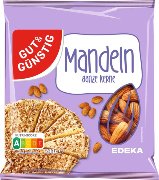 GUT&GÜNSTIG Mandeln ganz natural 200g foodpipe [Lebensmittel-Lieferservice Rostock]