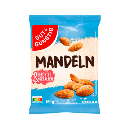 GUT&GÜNSTIG Mandeln geröstet&gesalzen 150g foodpipe [Lebensmittel-Lieferservice Rostock]