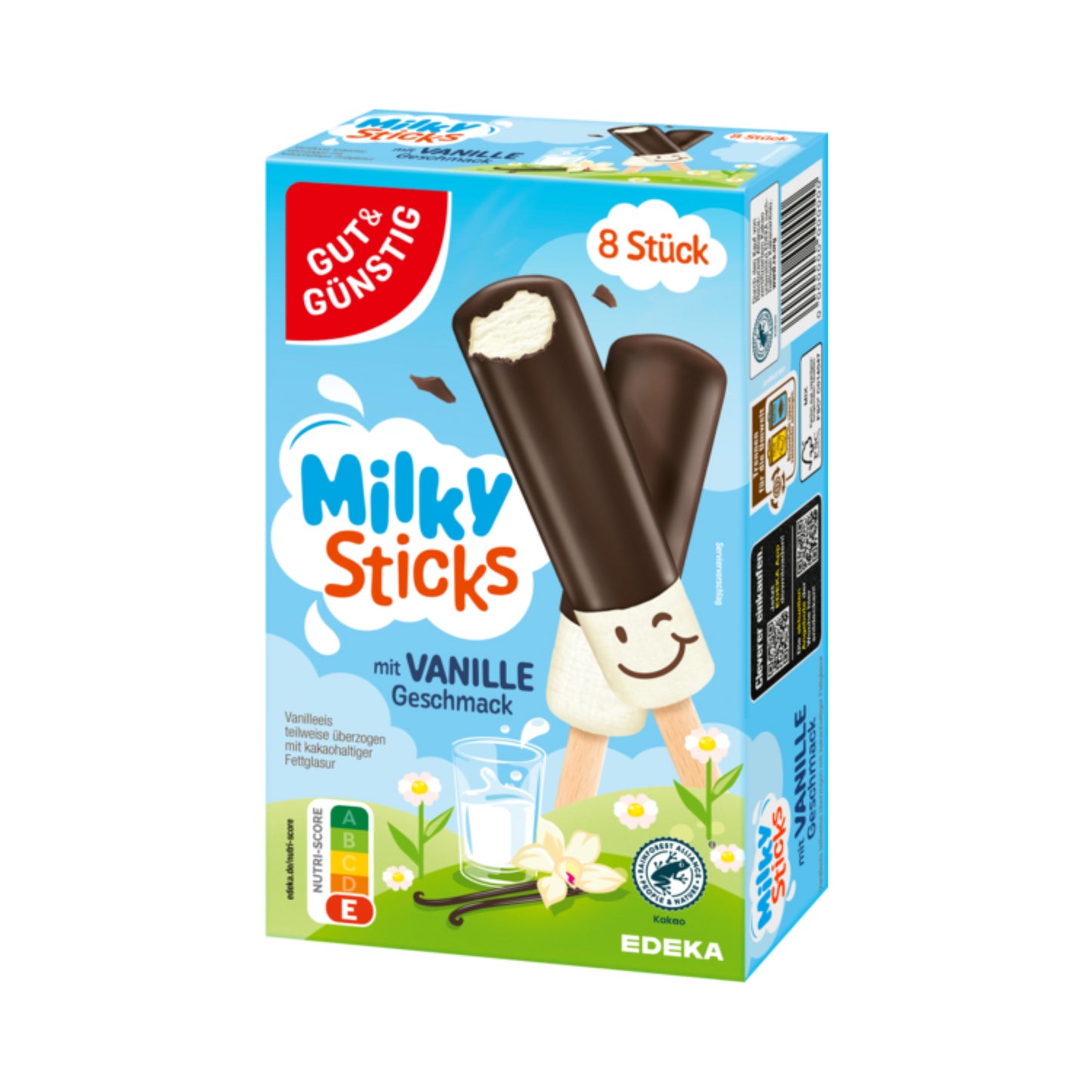 GUT&GÜNSTIG Milch-Eissticks 8x40ml foodpipe [Lebensmittel-Lieferservice Rostock]