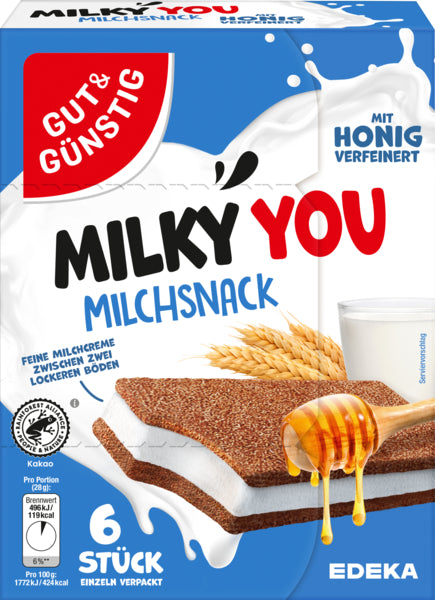 GUT&GÜNSTIG Milchsnack 6x28g foodpipe [Lebensmittel-Lieferservice Rostock]