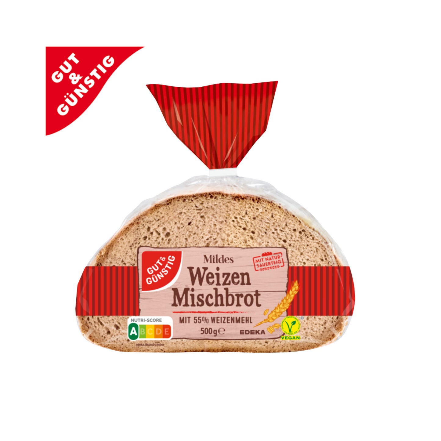 GUT&GÜNSTIG Mildes Weizenmischbrot 500g foodpipe [Lebensmittel-Lieferservice Rostock]