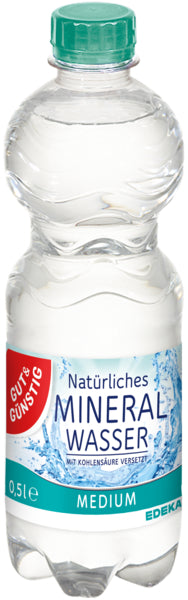 GUT&GÜNSTIG Mineralwasser Medium 0,5l DPG foodpipe [Lebensmittel-Lieferservice Rostock]