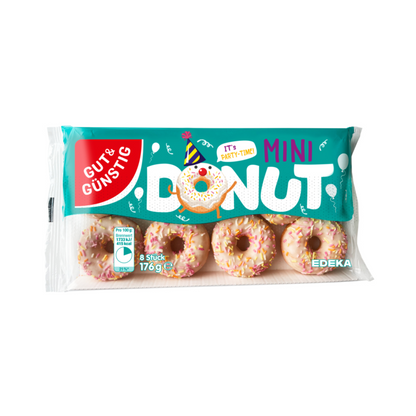 GUT&GÜNSTIG Mini Donut Party 8ST 176g foodpipe [Lebensmittel-Lieferservice Rostock]