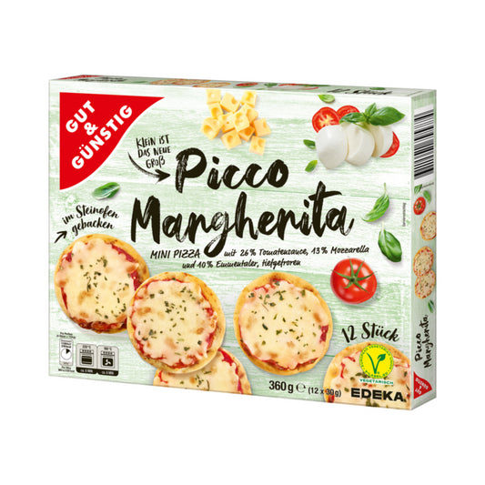 GUT&GÜNSTIG Mini Pizza Margherita 12x30g foodpipe [Lebensmittel-Lieferservice Rostock]