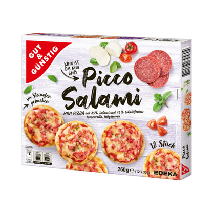 GUT&GÜNSTIG Mini Pizza Salami 12x30g foodpipe [Lebensmittel-Lieferservice Rostock]