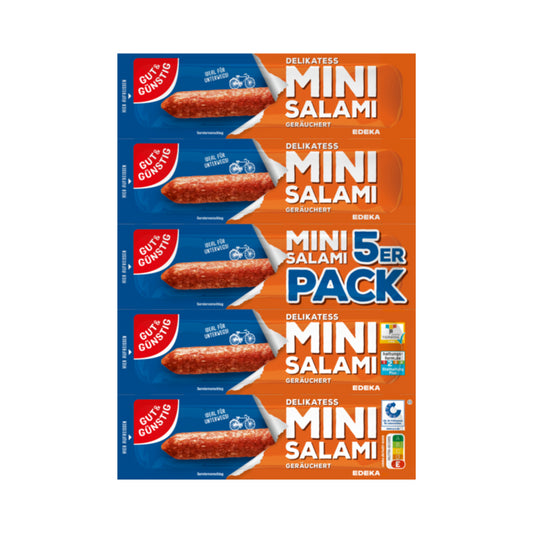 GUT&GÜNSTIG Mini Salami 5x25g QS ITW foodpipe [Lebensmittel-Lieferservice Rostock]