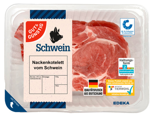 GUT&GÜNSTIG Nackenkotelett 350g QS foodpipe [Lebensmittel-Lieferservice Rostock]