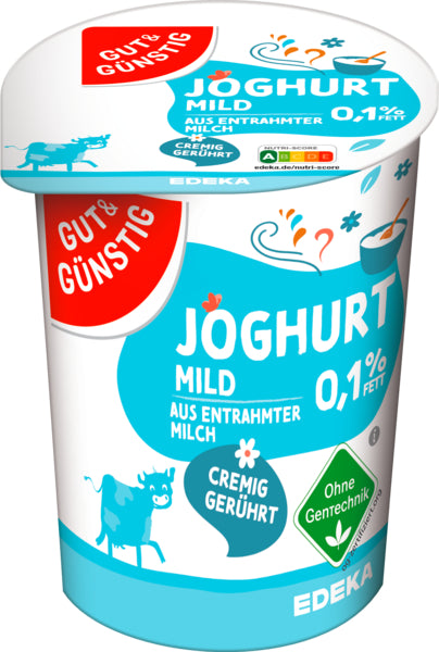 GUT&GÜNSTIG Naturjoghurt 0,1% 500g VLOG foodpipe Rostock [Lebensmittel-Lieferservice Rostock]