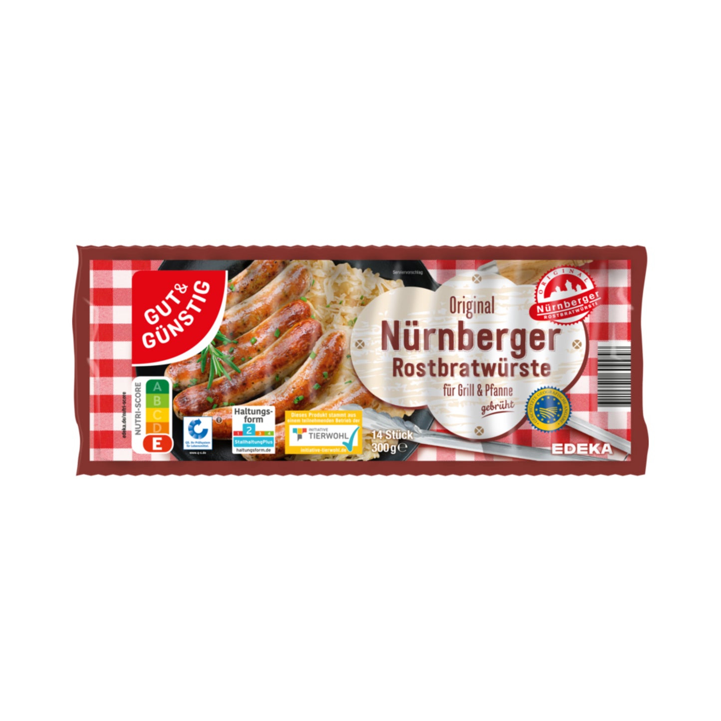 GUT&GÜNSTIG Nürnberger Rostbratwürste 300g QS ITW foodpipe [Lebensmittel-Lieferservice Rostock]