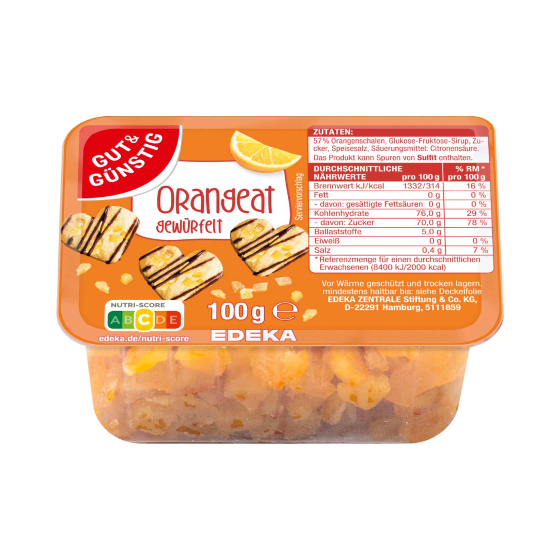 GUT&GÜNSTIG Orangeat 100g foodpipe [Lebensmittel-Lieferservice Rostock]