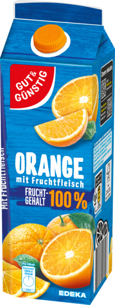 GUT&GÜNSTIG Orangensaft mit Fruchtfleisch 1l foodpipe Rostock [Lebensmittel-Lieferservice Rostock]